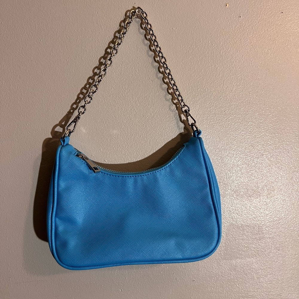 Shoulder blue purse